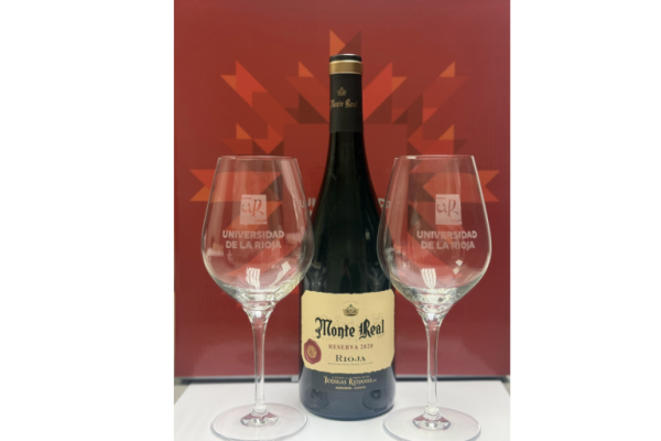 Caja de Vino con 1 Botella Reserva DOC Rioja y 2 Copas