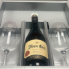 Caja de Vino con 1 Botella Reserva DOC Rioja y 2 Copas