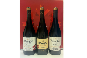 Caja de vino con 2 Botellas Crianza y 1 Reserva DOC Rioja